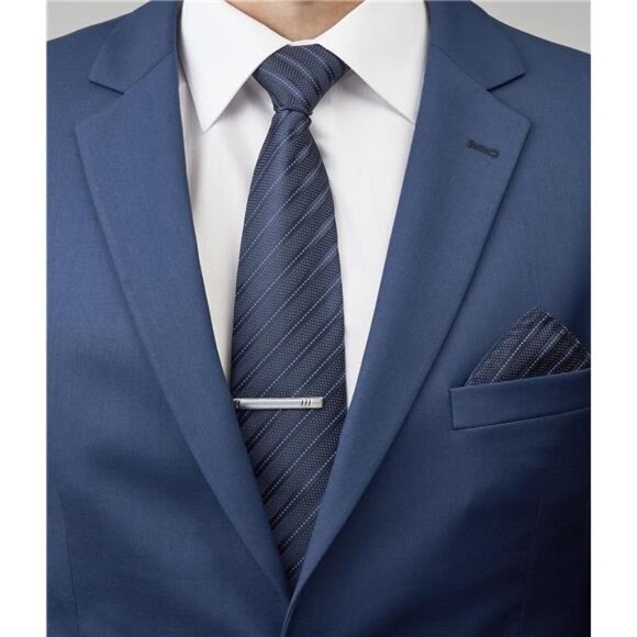 Men’s Gift Tie Set Silky Necktie Pocket Squares Tie Clips Cufflinks For Men - Picture 6 of 8